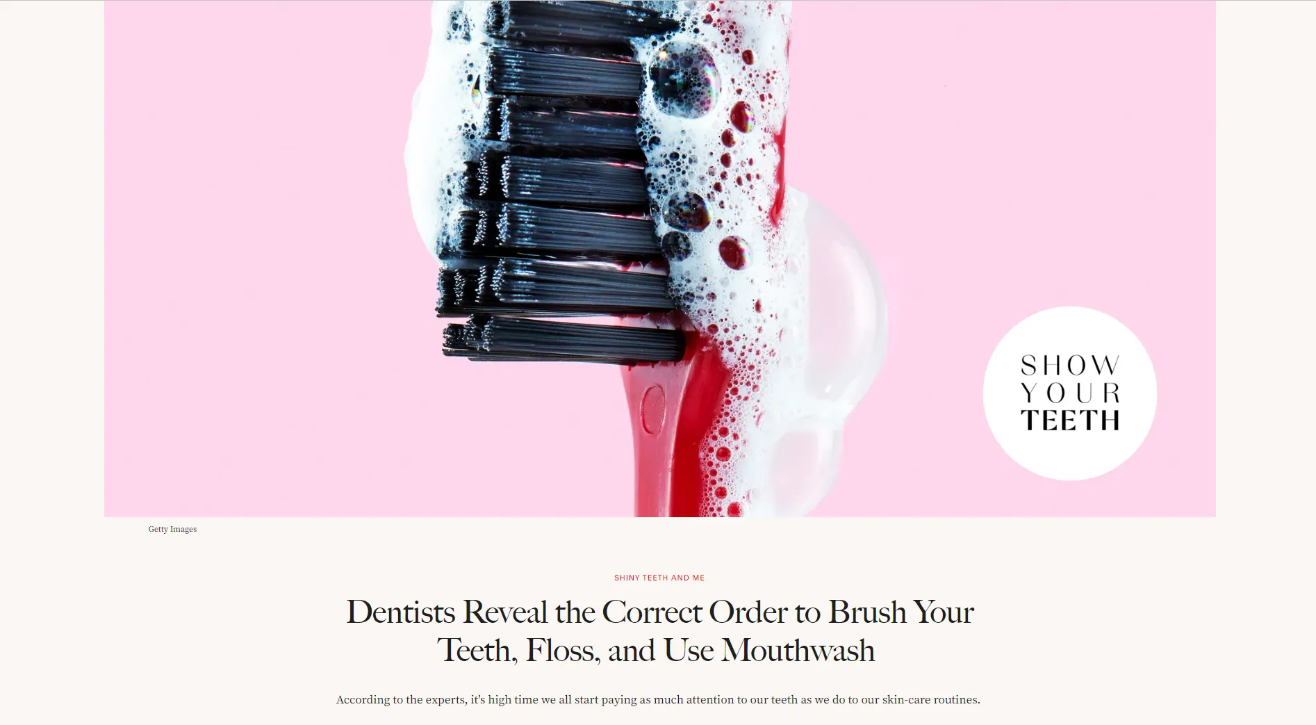 correct order to brush your teeth